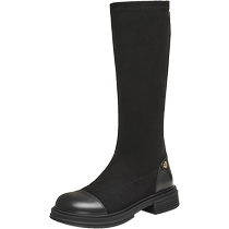 Tata her temperament flat boots womens boots commuter fashion slim boots 2024 winter new style WZB02DG4