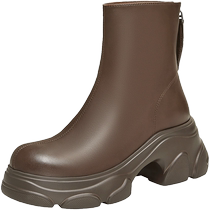 Tata temperament thick-soled elastic boots womens boots casual fashion short boots 2024 winter new CEG02DD4