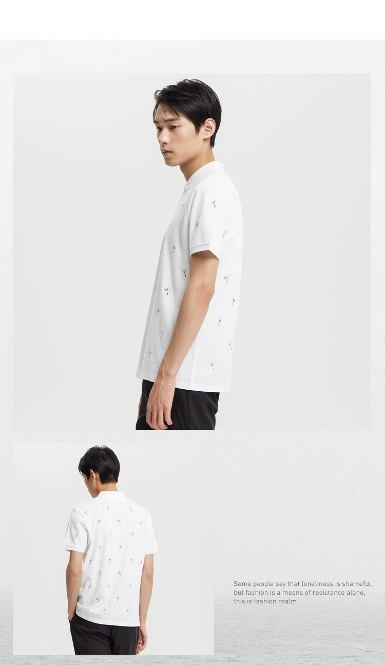 MECITY chính thức cửa hàng hàng đầu nam mycity mùa hè mitiy thêu cotton ngắn tay áo polo - Polo áo polo đẹp