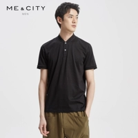 MECITY nam mùa hè rắn màu mỏng cổ áo bóng chày POLO áo sơ mi nam giản dị màu trắng tay ngắn - Polo áo polo form rộng