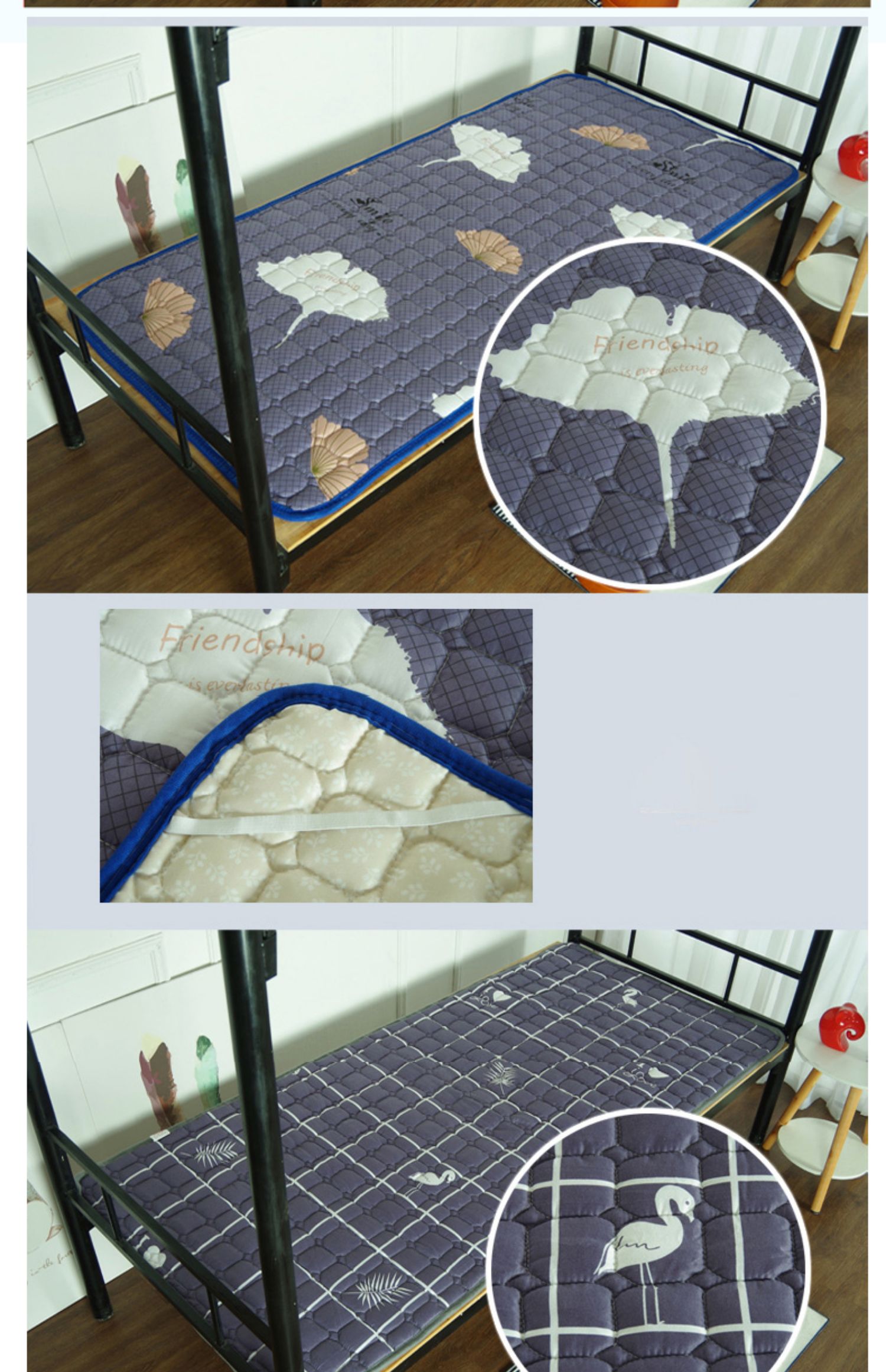 Nệm ký túc xá sinh viên 0,9m1,2 m 1,8m bọ cạp đơn đôi chiếu mat là nệm gia đình bốn mùa mỏng - Nệm đệm sưởi