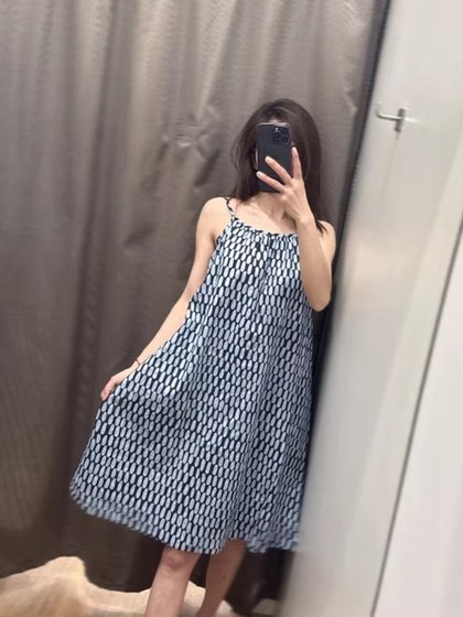 沙滩风亲子装 夏季童装/女童合作款碎花连衣裙吊带裙 471675