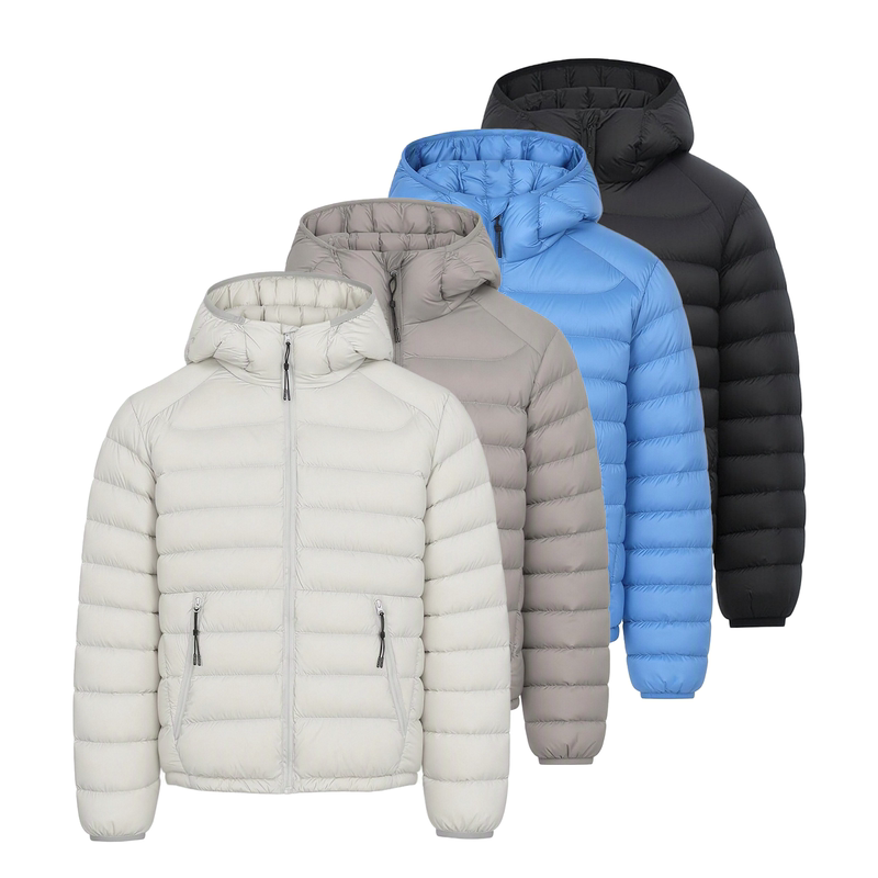 Dehz Cloud Frost Supreme Hooded Ribbed 90 White Duck down Jacket Lightweight Warm Versatile Winter Coat Trendy Dehz Cloud Frost Supreme Hooded Ribbed 90 White Duck down Jacket Lightweight Warm Versatile Winter Coat Trendy