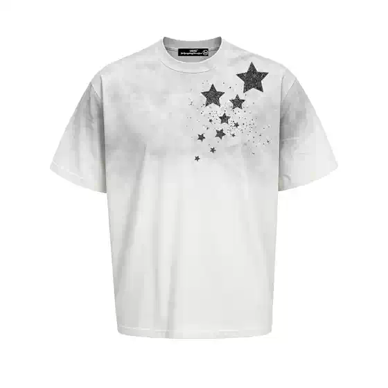 Dehz Stardust Serenade Cleanfit Short-Sleeved T-Shirt for Men, Loose Fit, Summer Casual Versatile Top
