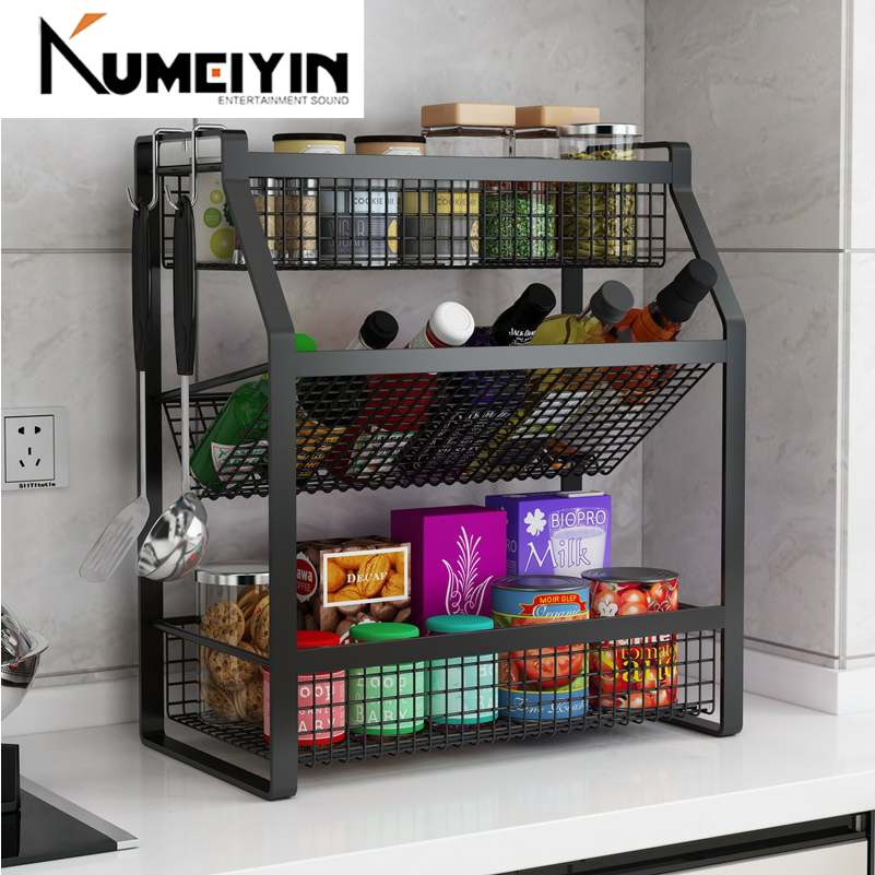 Kitchen Rack stainless steel seasoning storage rack counter