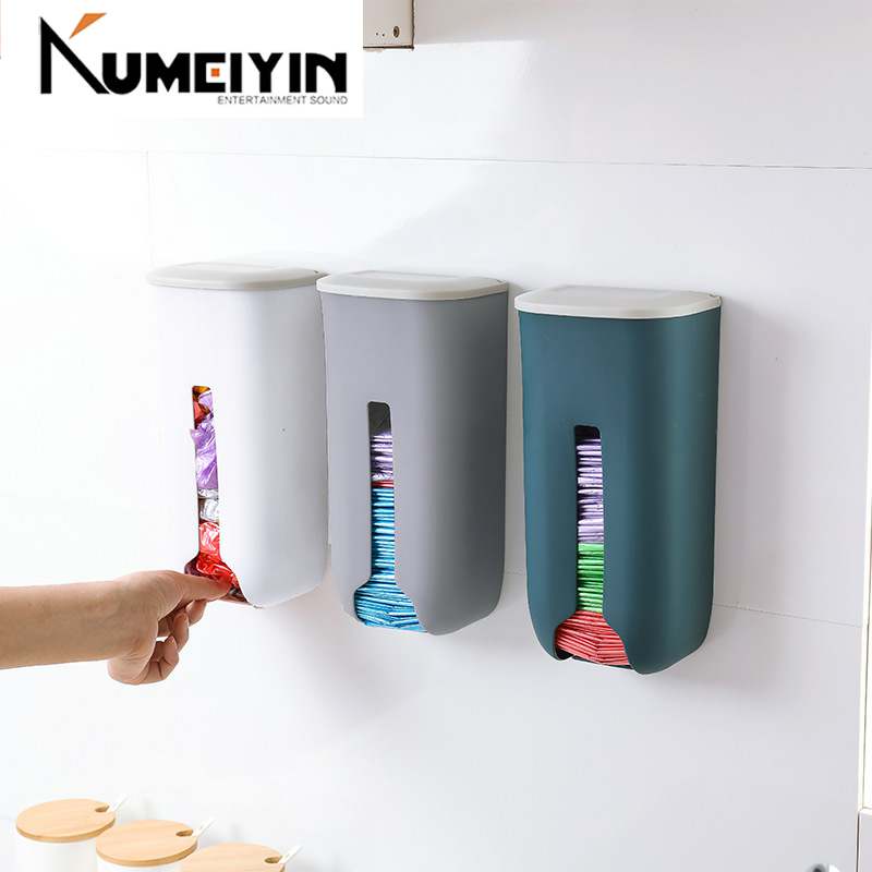 New plastic bag box kitchen wall mounted box extraction gar