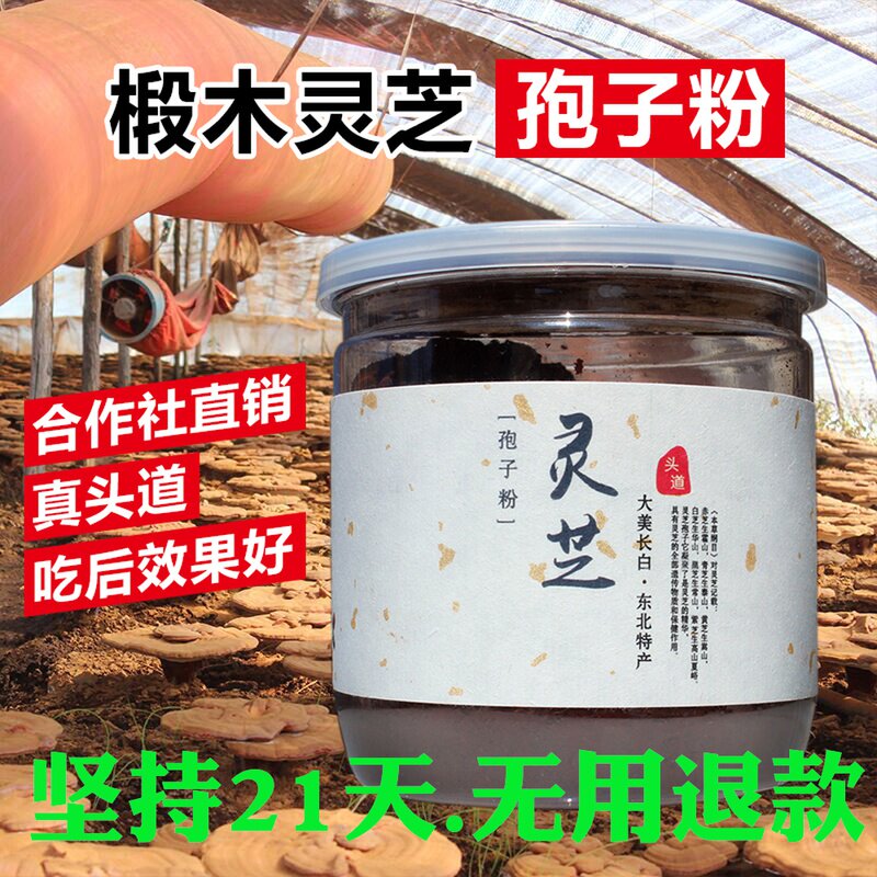 Changbai Mountain 250g bottle Northeast bulk true head road basswood origin self-produced and sold non-corrected red ganoderma lucidum spore powder