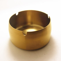 High copper color stainless steel ashtray Metal gold ashtray windproof creative home office coffee table living room