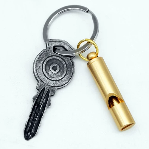 Латунный дорожный свисток, спасательный жилет, креативный детский брелок подходит для мужчин и женщин для тренировок, подарок на день рождения