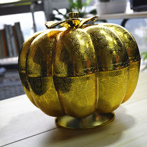 Creative split fruit plate with lid dried fruit box rotating seat super large golden pumpkin gift box New year wedding candy box