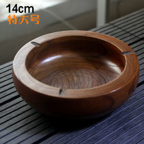 Whole jujube wood solid wood ashtray King-size Chinese ashtray creative personality retro household living room coffee table ornaments