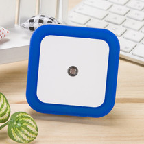 Plug-in LED halo square light control induction small night light bed headlights bedroom wall lamp baby feeding light coachers