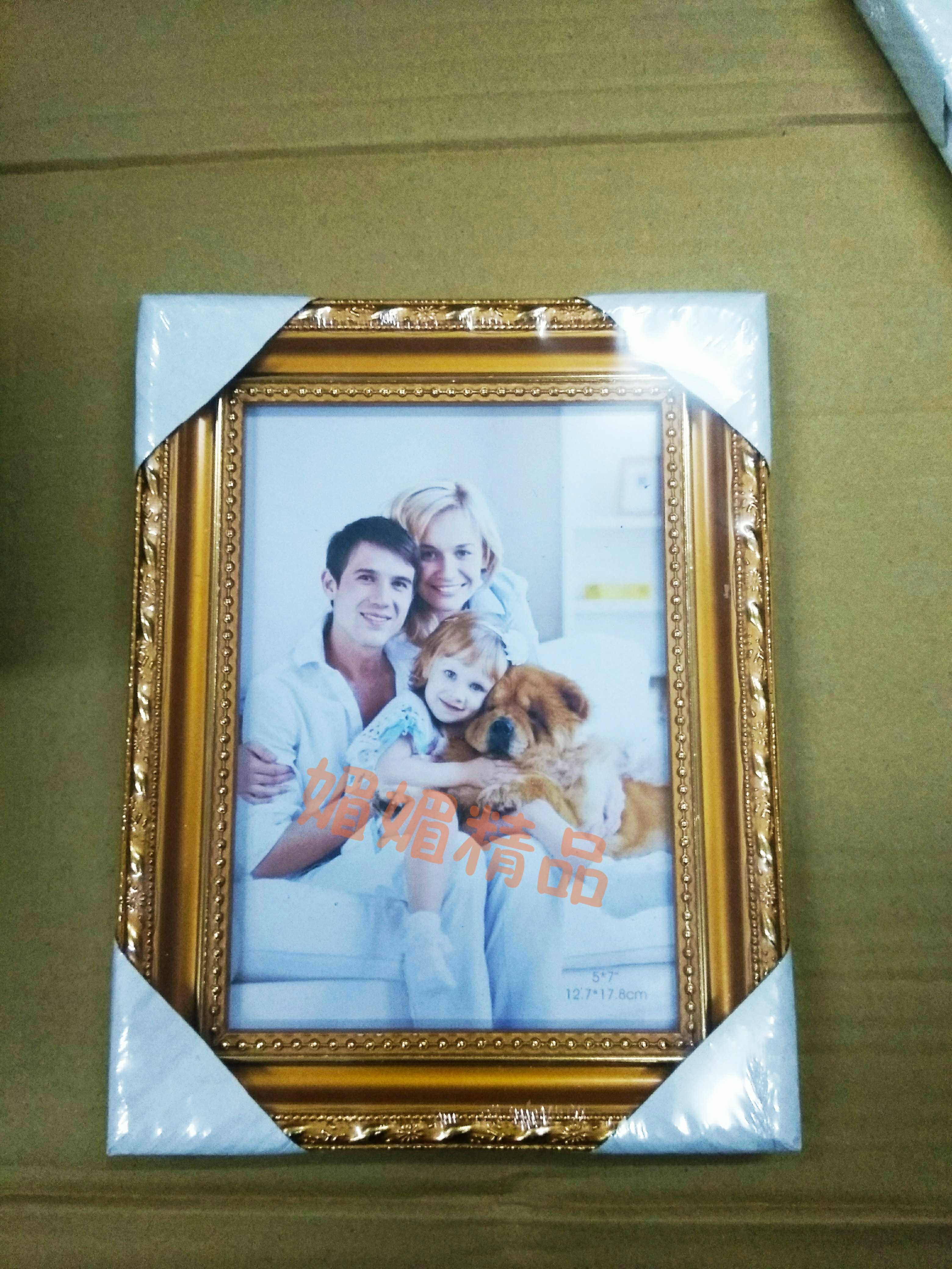 European-style solid wood photo frame 6 inch white photo frame golden photo frame swing table hanging wall 6 inch 7 inch 8 inch 10 inch 12 inch photo frame