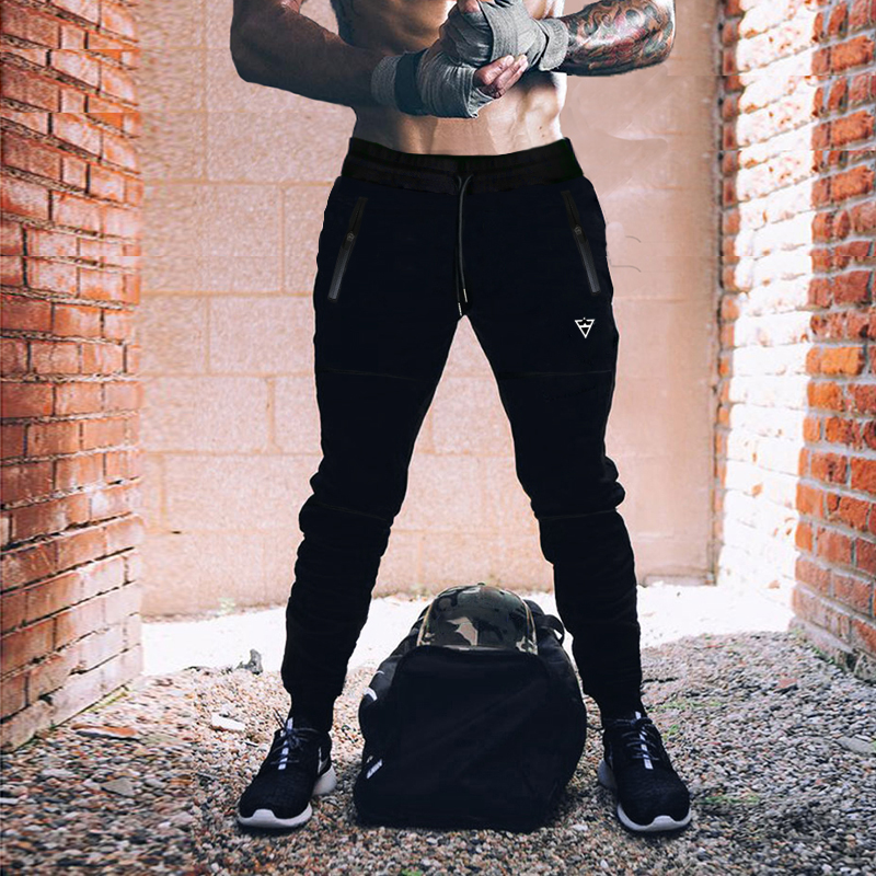 Muscle boy fitness pants spring and autumn thin closing sports pants male fitness training small leg pants stretch slim