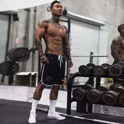 Muscle kid fitness training quick-drying shorts loose thin sports five-point pants men's basketball sports five-point pants summer