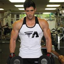 Muscle Fitness Brothers I-character vest Mens Color Patchwork Vest Cotton Running base shirt Thin
