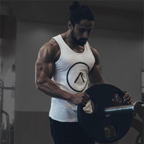 Fitness training vest cotton stretch vest sportswear wide shoulder vest summer personality trendy iron sleeveless