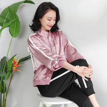 Free Breathing 2021 autumn new simple fashion casual casual commuter collar Stitching small feet pants comfortable suit women