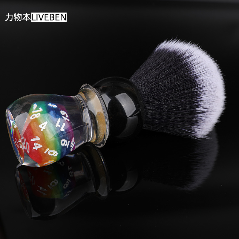 Force Ben Men Shaving Brush Old-fashioned Manual Resin Shaved Soap Soft Hairbrush Personality Dice Shaving Soap