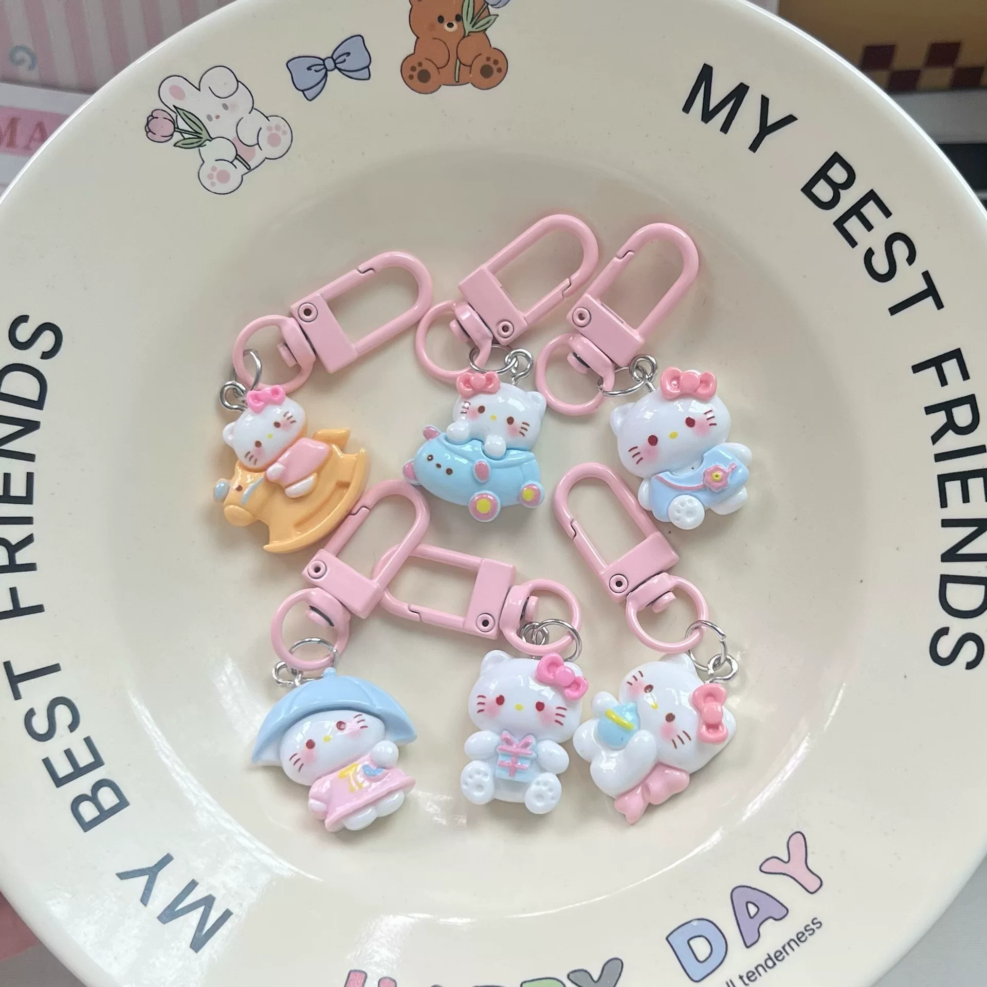 Cartoon keychain, pendant, bag decoration, accessory, for beloved, Birthday gift