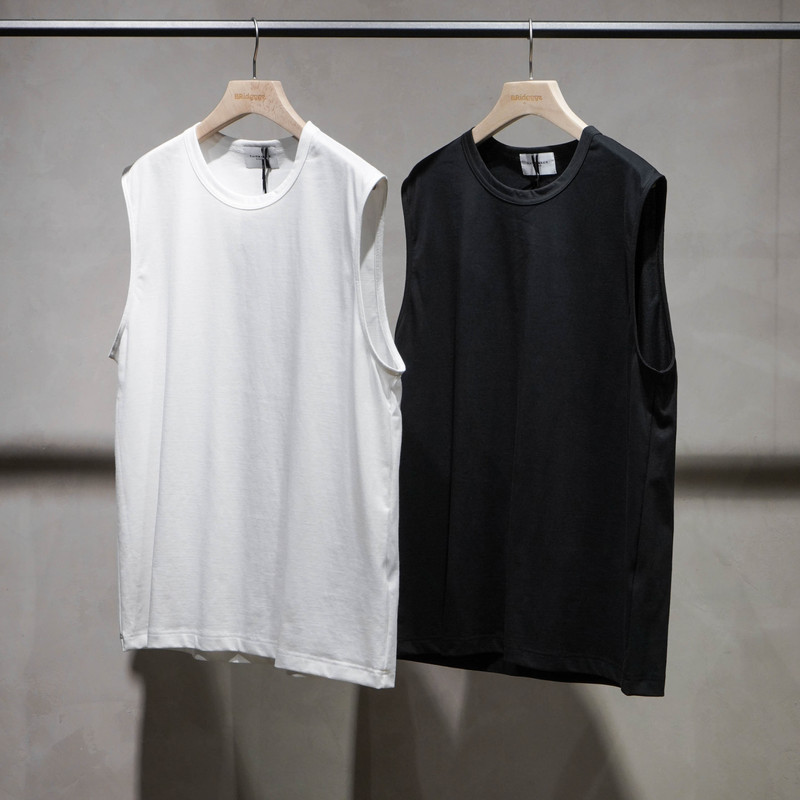 Bridggge In-Stock Rainmaker Kyoto 26Ss Spring/Summer Polyester-Cotton Blend Wide-Shoulder Sleeveless Vest