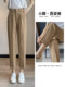 Women's Suit Pants, New Spring and Autumn Style, Cropped Slim-Fit Harem Pants, Petite Cropped Straight-Leg Casual Cigarette Pants, Dress Pants