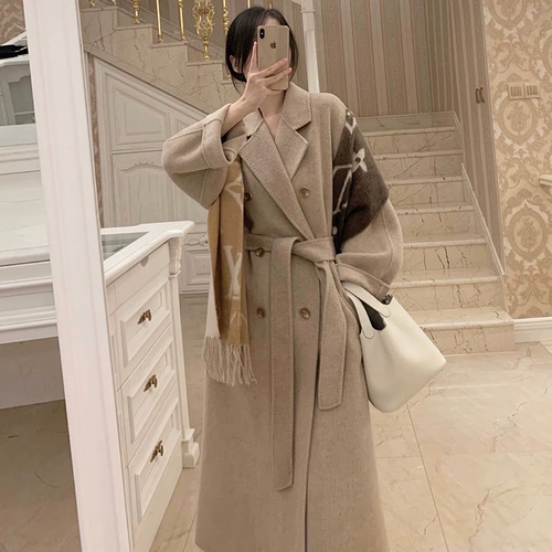 Зимнее элитное шерстяное пальто, куртка, 2025 года, яркий броский стиль, увеличенная толщина