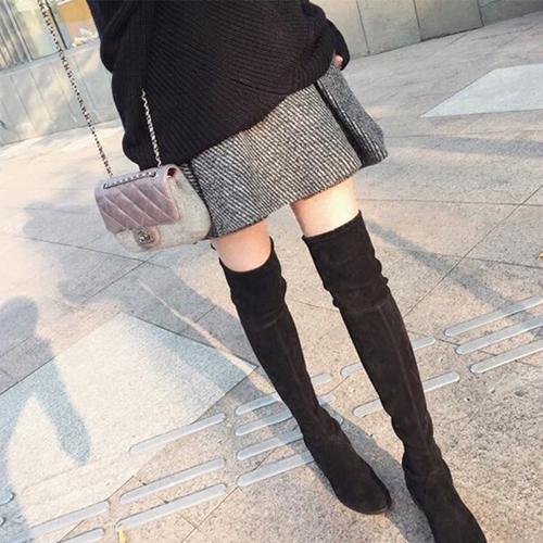 Зимний свитер, мини-юбка, комплект, платье, в западном стиле, городской стиль