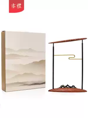Brush hanging retro Chinese style mahogany pen holder Wenfangsibo creative gift set company customized