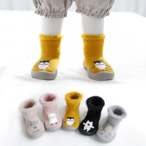 Baby floor shoes non-slip thick warm soft bottom indoor autumn and winter baby floor socks children toddler shoes socks