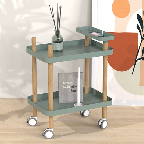 Несколько углов дивана, несколько железных искусств с помощью шкивов с мультифункцией, простой журнальный столик, настройка Nordic Ins Trolley