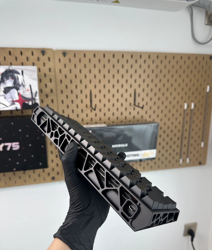 【Wooting60Hev2 Fully Customized Finished Product】Hollow Black Warrior Fully Customized Top-Spec Magnetic Switch Keyboard Genuine Product