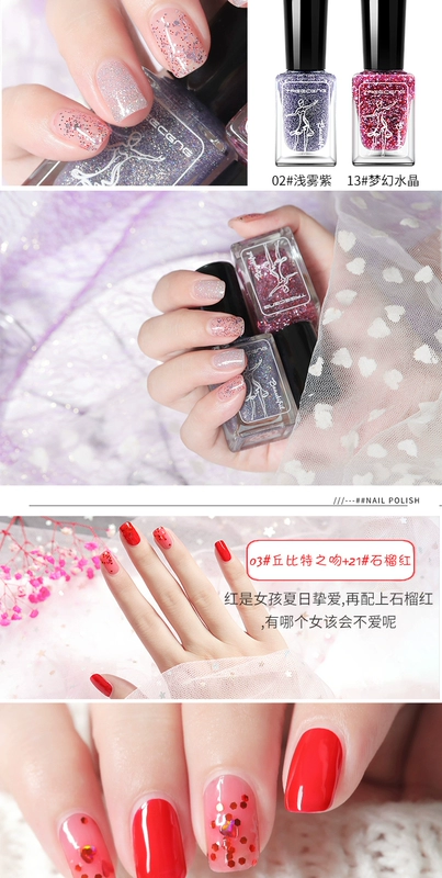 Nail nude màu đen trắng trong suốt net đỏ móng tay nghệ thuật miễn phí nướng dầu sơn móng tay nữ không thể lột bộ trang sức - Sơn móng tay / Móng tay và móng chân