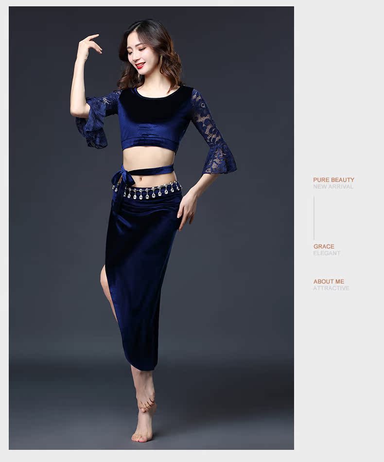 Quần áo tập nhảy múa bụng Fei Fan 2019 cho người mới bắt đầu gợi cảm Trình diễn múa phương Đông mùa xuân và mùa hè mới - Khiêu vũ / Thể dục nhịp điệu / Thể dục dụng cụ giay múa