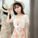 ສິ້ນ suspender ຍາວ, waistcoat ສັ້ນ, ພາກຮຽນ spring versatile ແລະ summer cardigan ບາງໆ