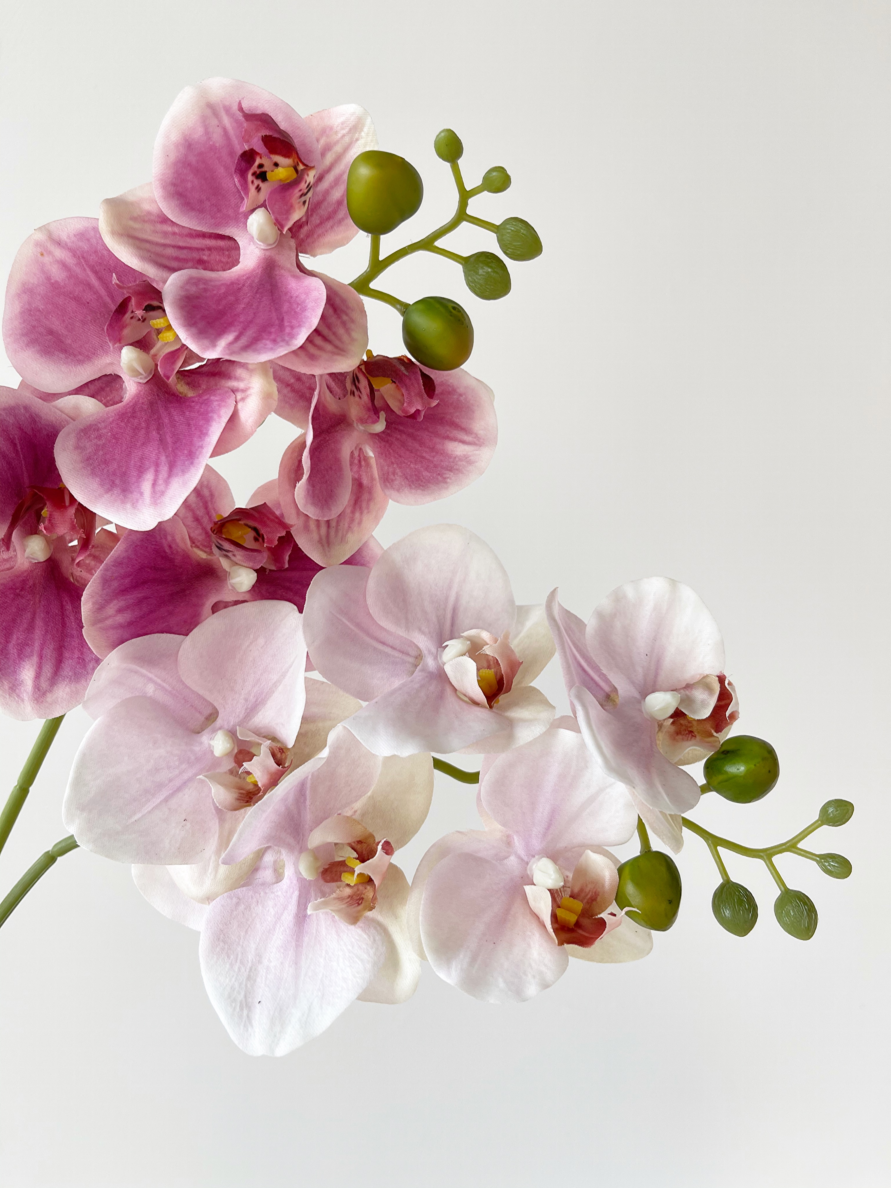 JUNJUN simulation flower short branch feel moisturizing phalaenopsis simulation flower living room table decoration flower small single