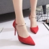 Mùa hè 2018 mới phiên bản Hàn Quốc của Baotou khóa sandal nữ màu đen gợi cảm đẹp với giày cao gót nữ hoang dã dép nữ đẹp Sandal