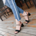 Mùa hè 2018 phiên bản Hàn Quốc mới của sandal hở ngón đa năng dày với giày cao gót da lộn một đôi giày đi dép với nữ sandal nữ hàn quốc Sandal