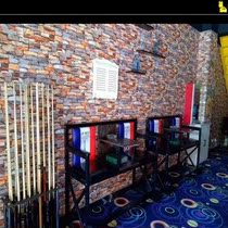 Billiards sofa ball watching chair pool table seat hall club chair leather coffee table accessories style flagship