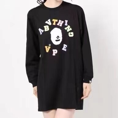 Sheeko Sauce bape women's clothes Olai folded ape's first letter T dress