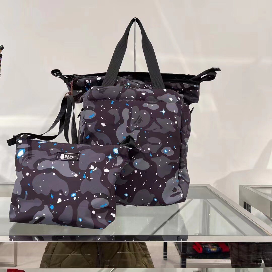 (Domestic Spot) Snow national sauce bape Ole starry empo Composition bag Bag Double Shoulder Bag Slanted Satchel