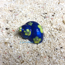 Resident Crab replacement shell DIY Klein blue yellow flower drill hand-made bean-Din sea screw shell decoration