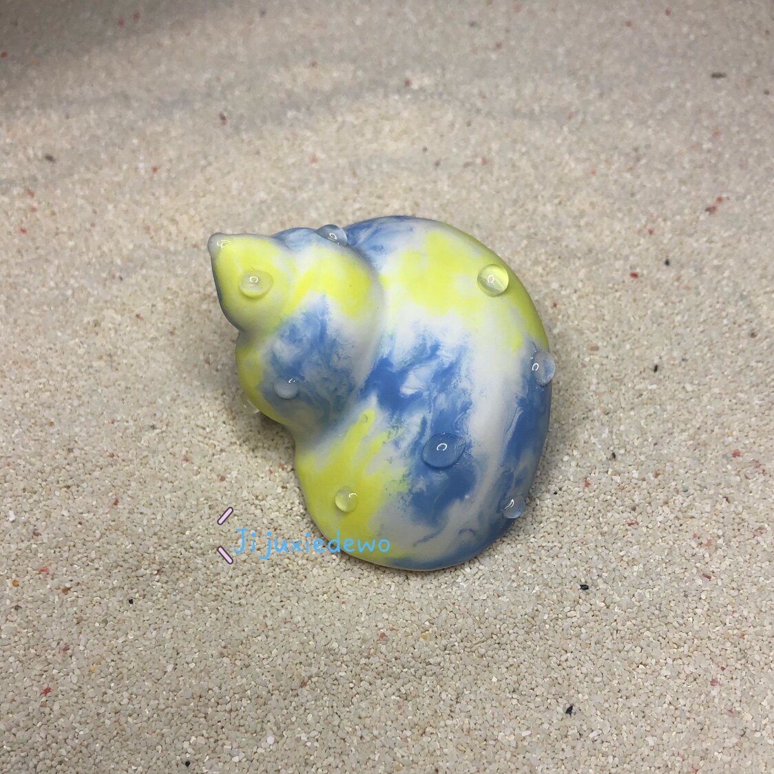 Resident crab replacement shell with dyed water droplets manually custom shell DIY natural sea screw shell making gift decoration