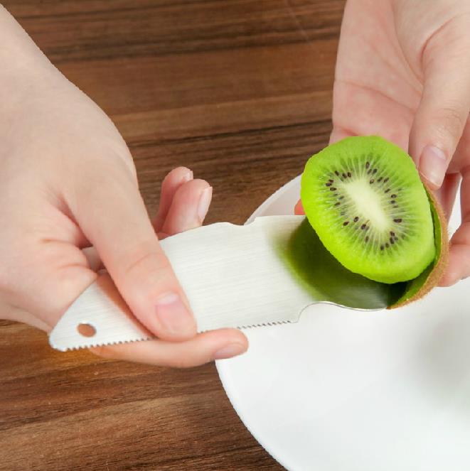 304 stainless steel cut kiwi digger fruit splitter kiwi peeling passion fruit peeling fruit opener