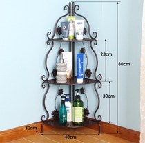 Bathroom multi-layer triangle shelf toilet bathroom storage rack shower room floor corner shelf