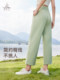 Vanmei Eight-Point Yoga Pants, High-Waisted, Loose Fit, Slimming, 2025 Autumn and Winter New Style, Wide-Leg Straight Pants with Pockets