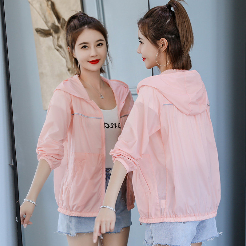Summer sunscreen short 2023 Han edition loose hat temperament lady long sleeve sunscreen wear new coat tide