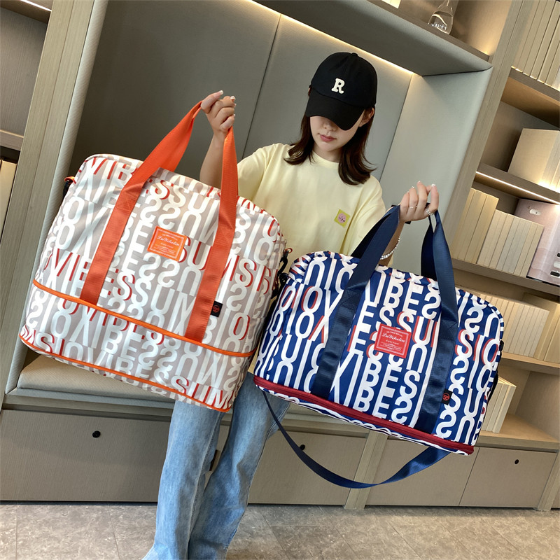 Mega Capacity Oxford Cloth Clothing Skew Satchel Travel Bag out of the house Pull Rod Luggage Bag Dry And Wet Separation To Be Produced-Taobao