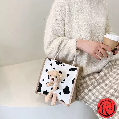 Модная портативная переносная маленькая льняная сумка для выхода на улицу, популярно в интернете