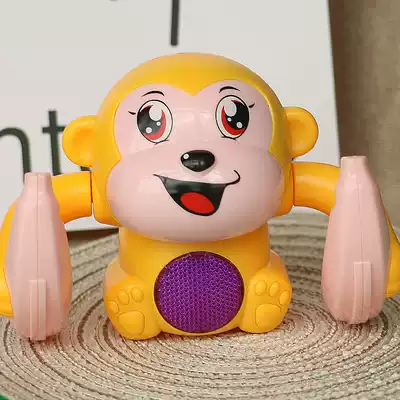 Baby toy electric tipping monkey sound and light music tumbling banana little monkey will turn somersault toddler toddler toy boy